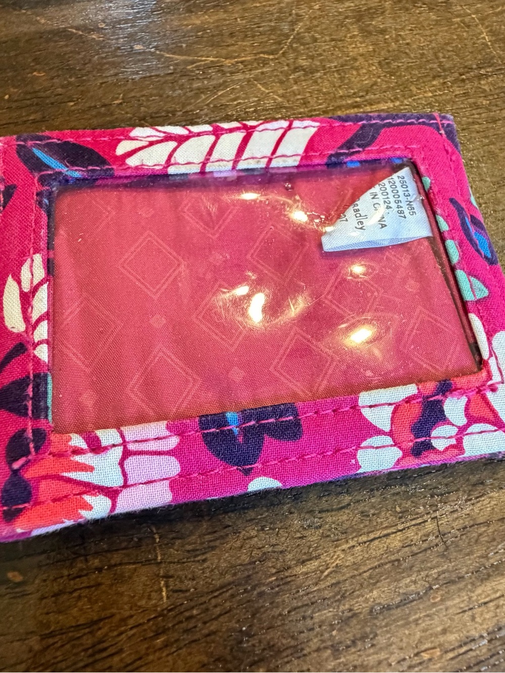 Vera Bradley Hot Pink Floral ID/Card Holder